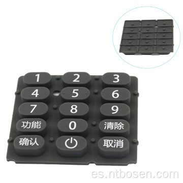 Control remoto teclado de silicona personalizado de 15 teclas